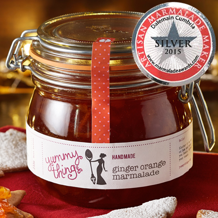 Yummy Things' delicious, handmade ginger orange marmalade la parfait jar - Made in Gosforth, Newcastle upon Tyne - The perfect foodie gift!